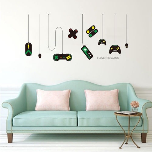 SITAKE Game Room Decor /“Gamepad White 13.8 /× 22.0 Inch Fist/” Boys Room Decorations for Bedroom Kids Wall Decor and Wall Stickers for Playroom